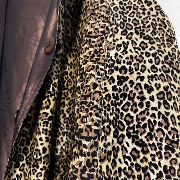 Reversible Leopard Print Trench Coat – Oversized Fit – Approx. XL - Picture 3 of 13